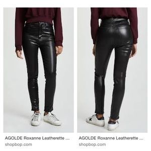 AGOLDE Roxanne Leatherette Skinny Jeans